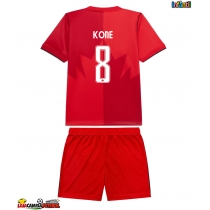 Camisa de Futebol Canadá Ismael Kone #8 Equipamento Principal Infantil Mundo 2026 Manga Curta (+ Calças curtas)